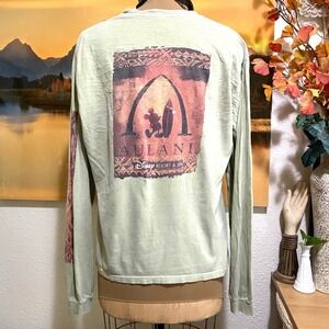 Crazy Shirts Aulani Disney Mickey Hemp Dyed long sleeve Resort Mens Small Green
